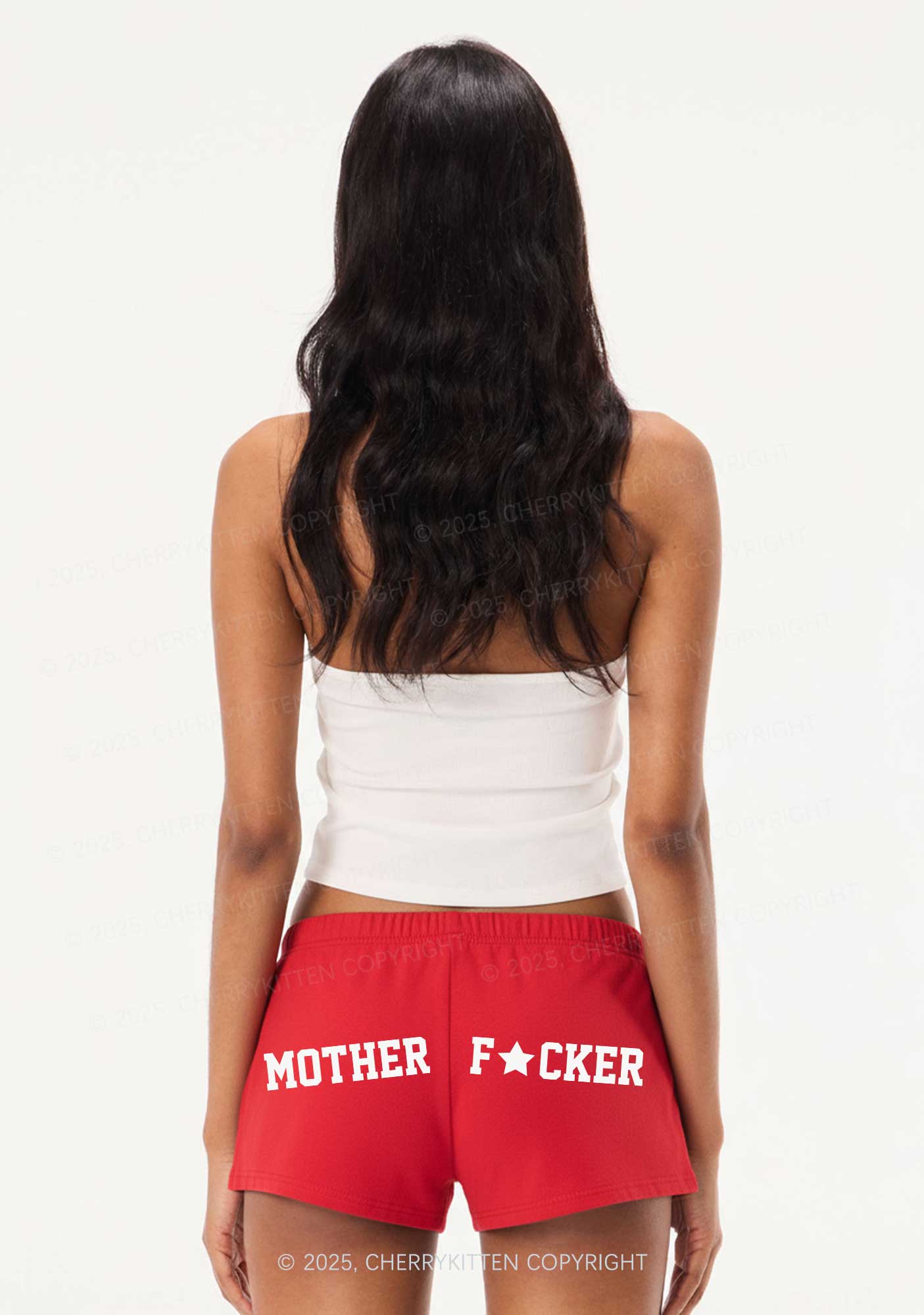 Motherfxcker Y2K Drawstring Mini Shorts Cherrykitten