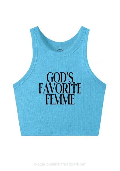Gods Favorite Femme Pride Y2K Crop Tank Top Cherrykitten