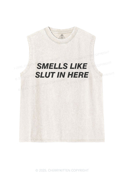 Smells Like Slxt Y2K Washed Tank Cherrykitten