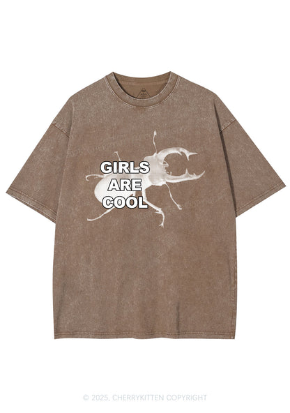 Beetle Girls Are Cool Y2K Shirts Washed Tee Cherrykitten