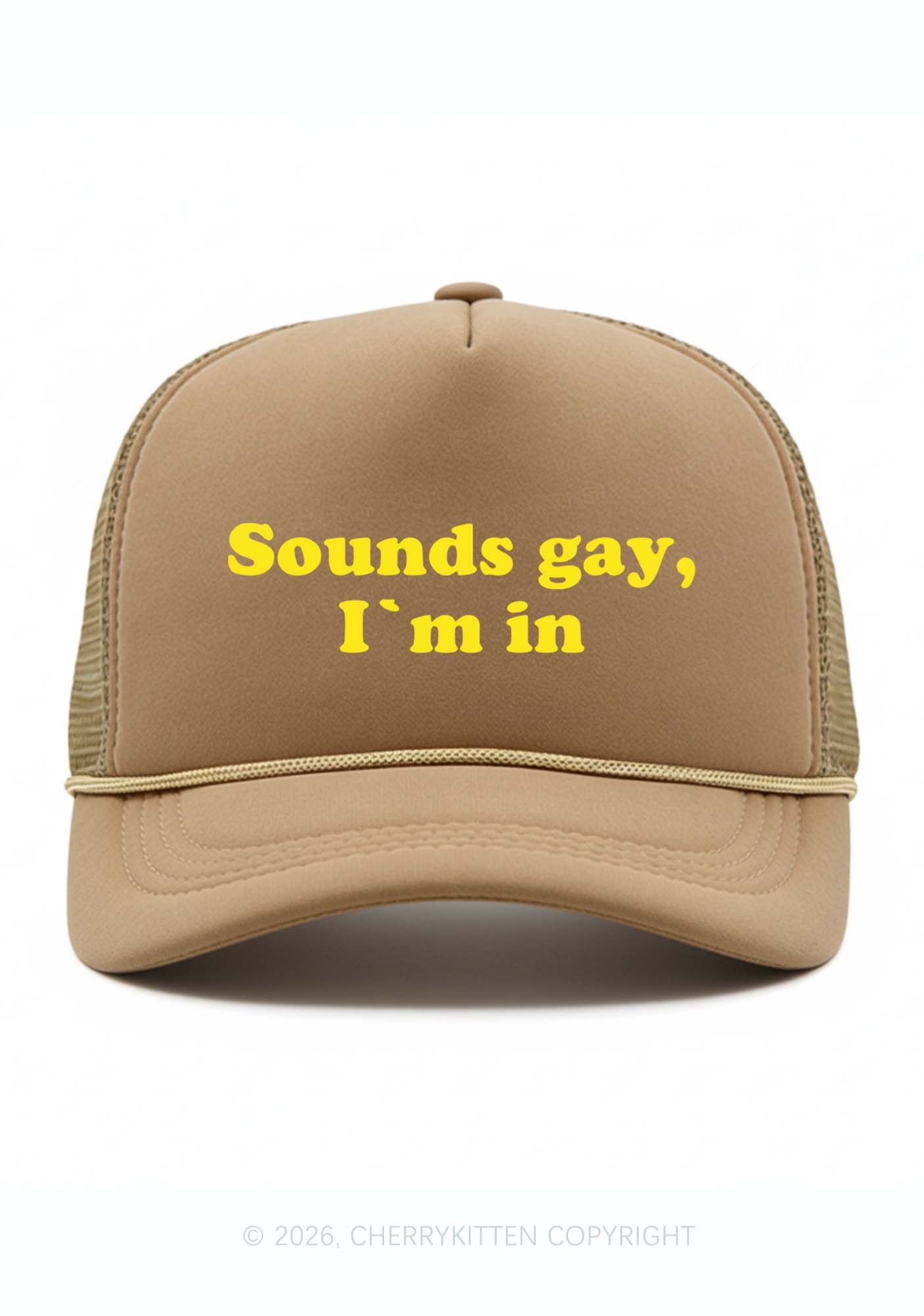 Sounds Gay Im In Pride Y2K Trucker Hat Cherrykitten