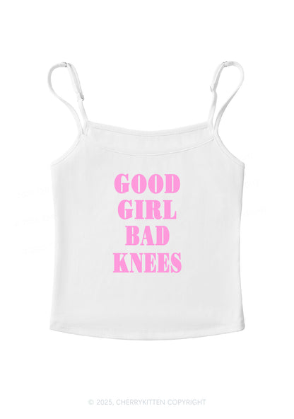 Good Girl Bad Knees Y2K Spaghetti Strap Cami Cherrykitten