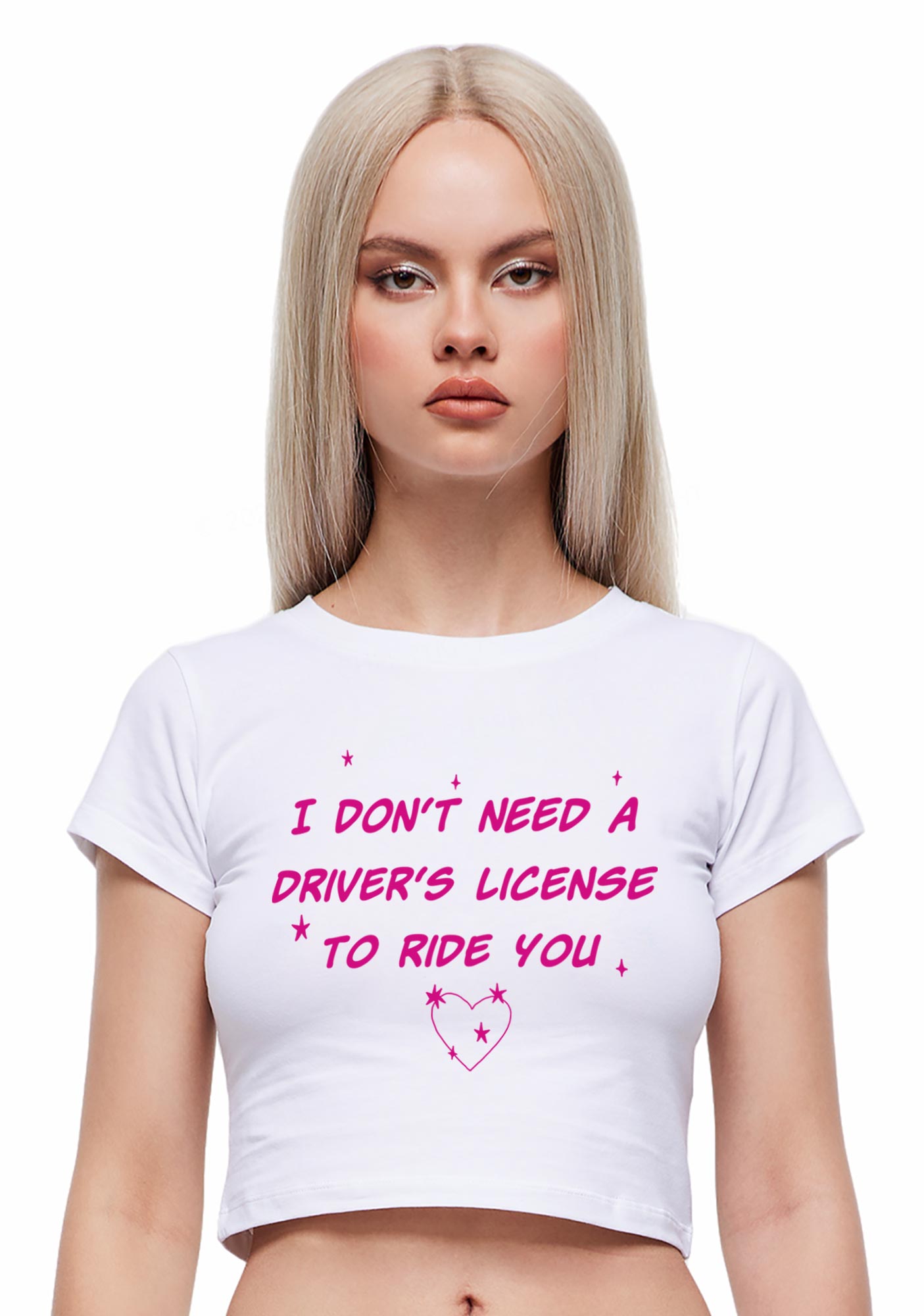I Dont Need Drivers License Y2K Baby Tee Cherrykitten