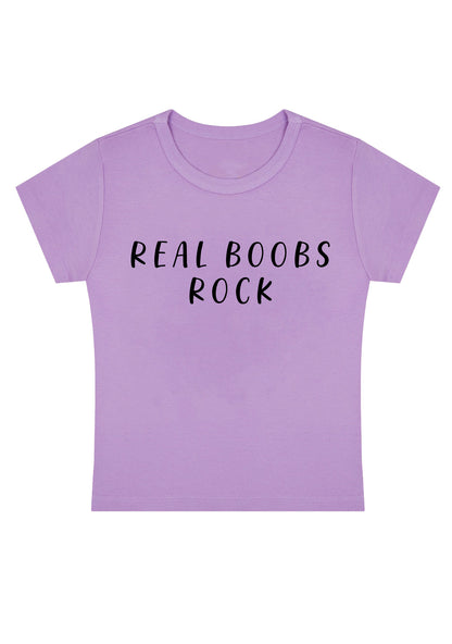 Curvy Real Bxxbs Rock Baby Tee