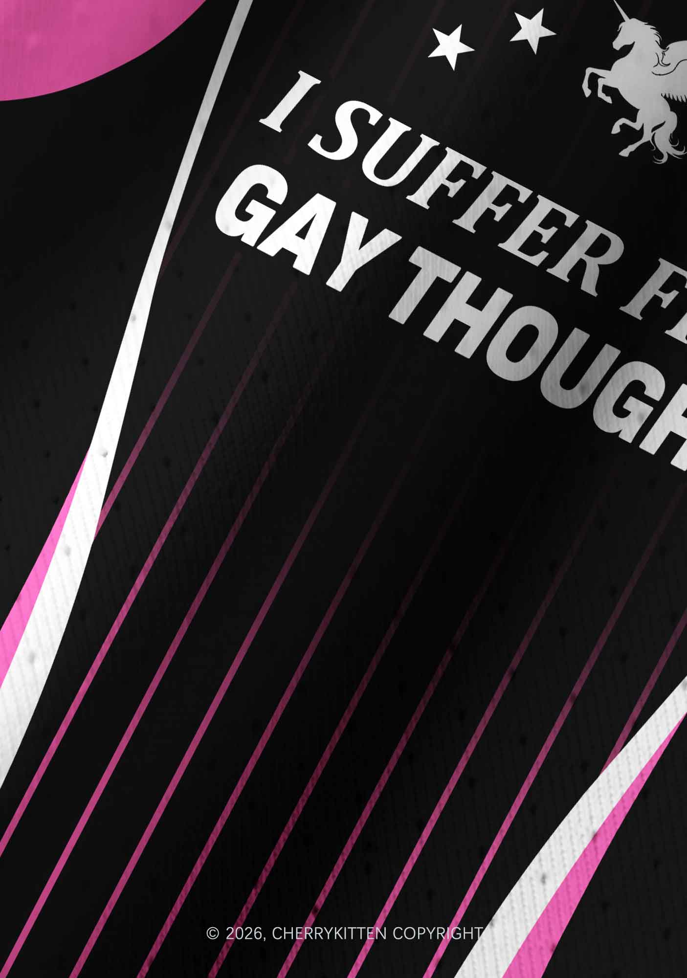 I Suffer From Gay Thoughts Unicorn Pride Y2K Crop Football Jersey Shirts Cherrykitten