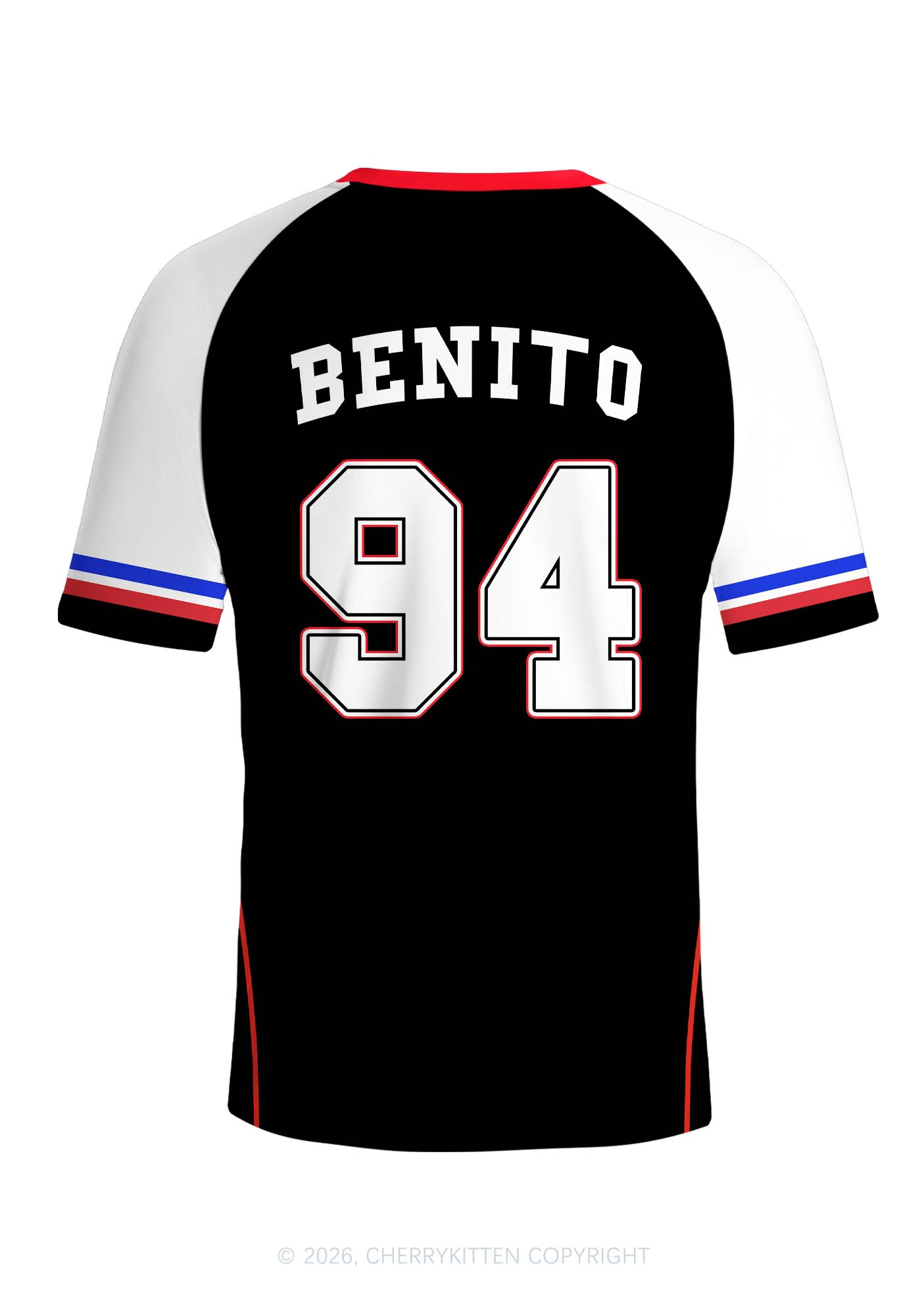 Black Team Bunny Y2K Football Jersey Shirts Cherrykitten