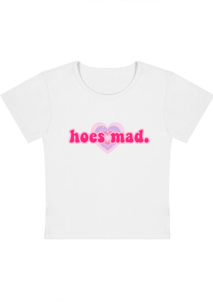 Hoes Mad Heart Y2K Baby Tee