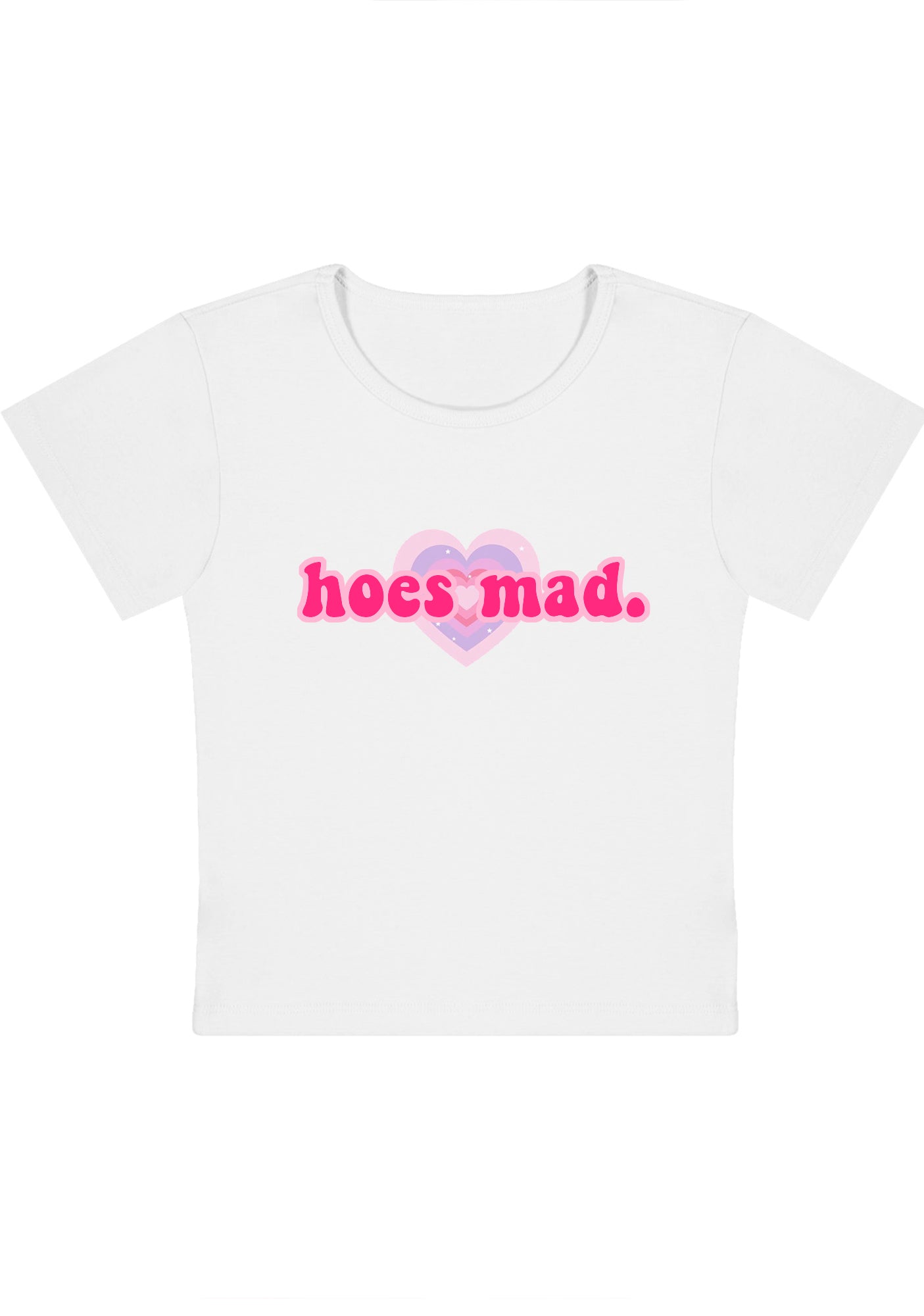 Hoes Mad Heart Y2K Baby Tee