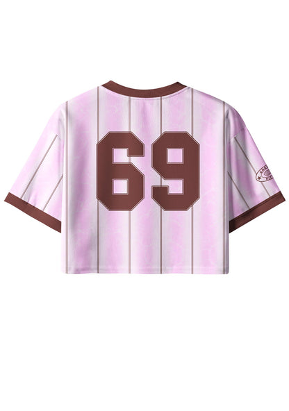 Purple I Put The Bi In Bxxch Pride Y2K Crop Sport Jersey Shirts Cherrykitten