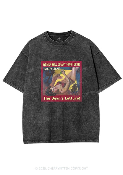 Women Will Do Anything Y2K Washed Tee Cherrykitten