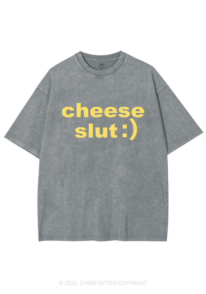 Cheese Slxt Y2K Shirts Washed Tee Cherrykitten