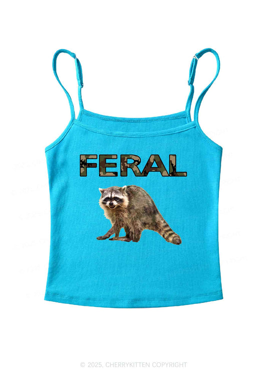 Feral Raccoon Y2K Spaghetti Strap Cami Cherrykitten