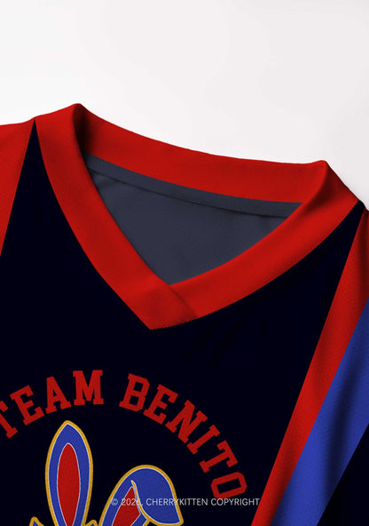 Black Football Bunny Y2K Crop Football Jersey Shirts Cherrykitten