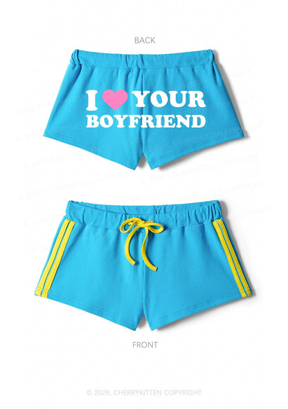 I Love Your BF Valentine's Day Y2K Drawstring Mini Shorts Cherrykitten
