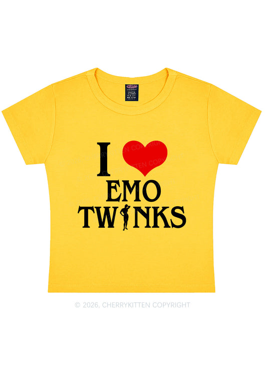 I Love Emo Twinks Pride Y2K Baby Tee Cherrykitten