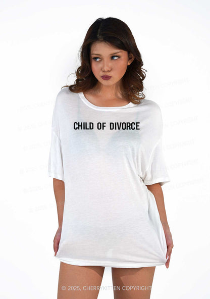 Child Of Divorce Y2K Sheer Boyfriend Tee Cherrykitten