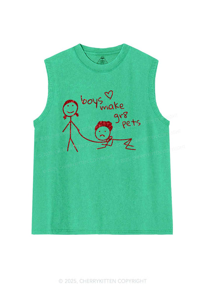 Glitter Boys Make Gr8 Pets Y2K Washed Muscle Tank Cherrykitten