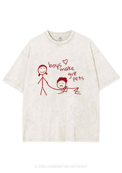 Glitter Boys Make Gr8 Pets Y2K Shirts Washed Tee Cherrykitten