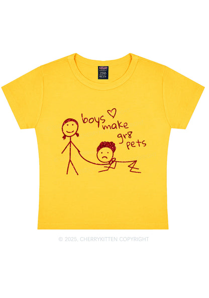 Glitter Boys Make Gr8 Pets Y2K Baby Tee Cherrykitten