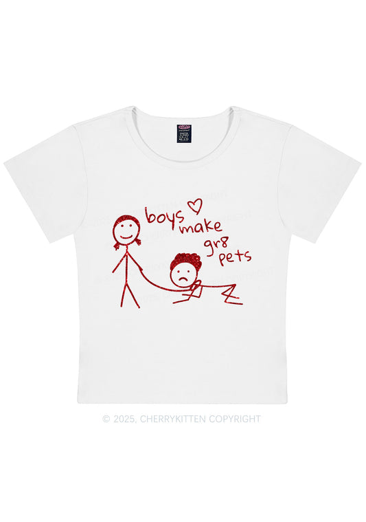 Glitter Boys Make Gr8 Pets Y2K Baby Tee Cherrykitten