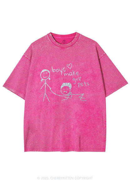 Glitter Boys Make Gr8 Pets Y2K Shirts Washed Tee Cherrykitten