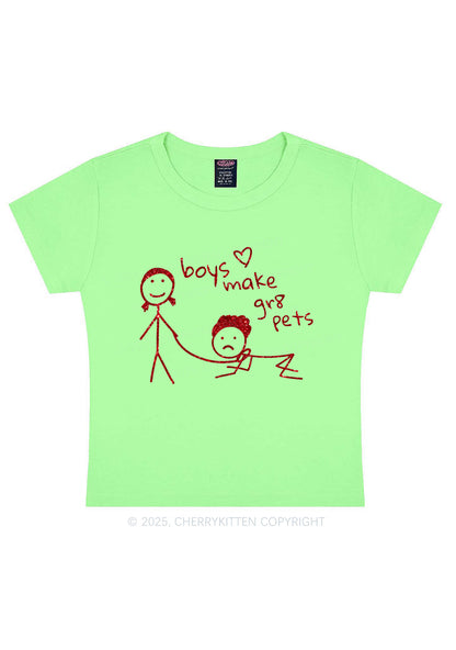 Glitter Boys Make Gr8 Pets Y2K Baby Tee Cherrykitten