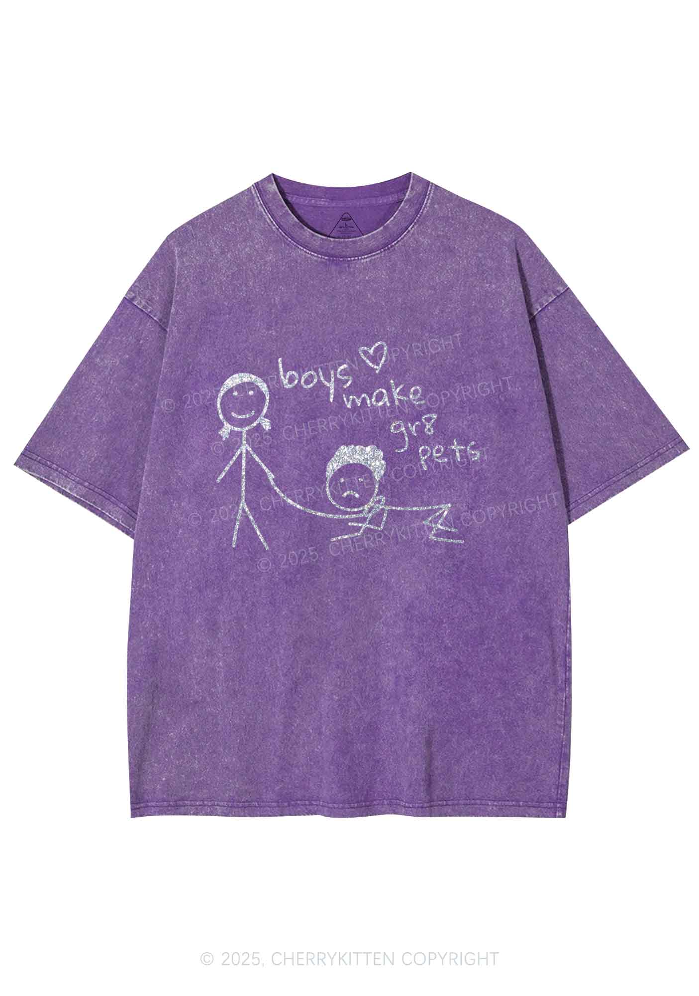 Glitter Boys Make Gr8 Pets Y2K Shirts Washed Tee Cherrykitten