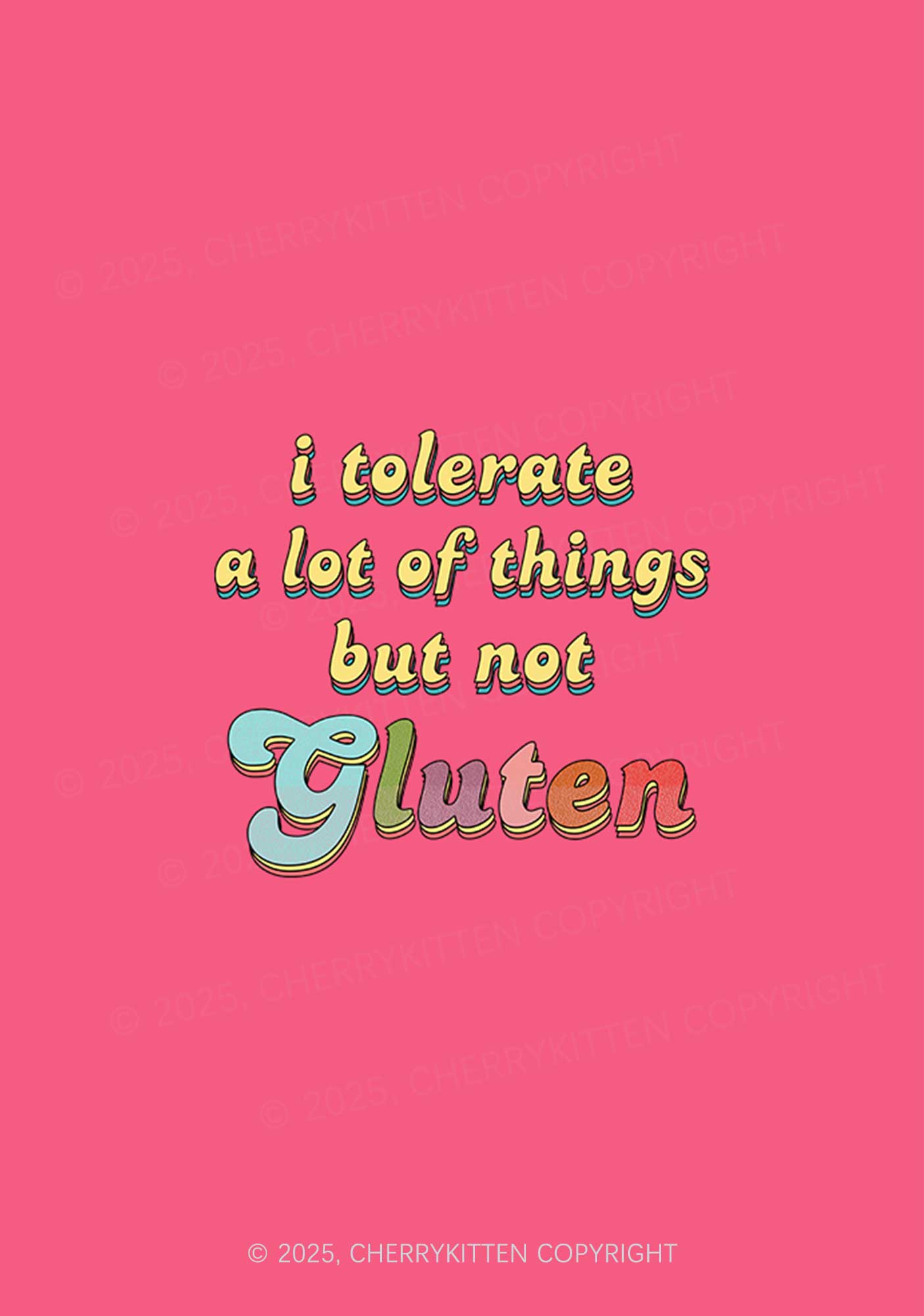 Tolerate Gluten 1Pc Y2K Pin Badge Cherrykitten