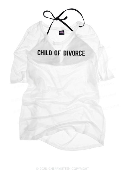 Child Of Divorce Y2K Sheer Boyfriend Tee Cherrykitten