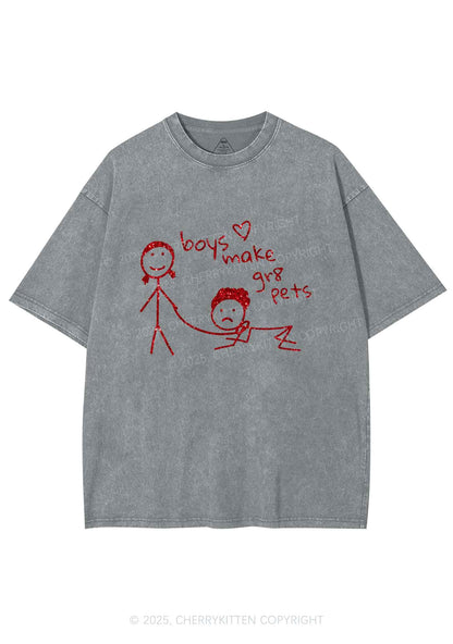 Glitter Boys Make Gr8 Pets Y2K Shirts Washed Tee Cherrykitten