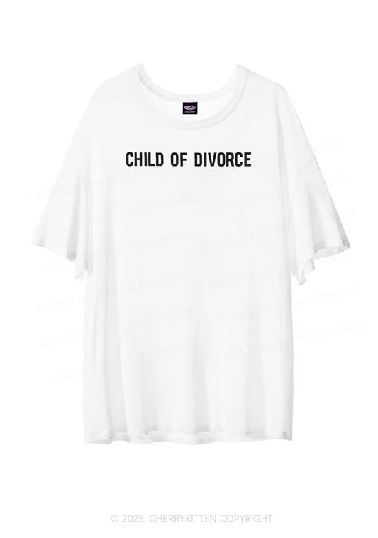 Child Of Divorce Y2K Sheer Boyfriend Tee Cherrykitten