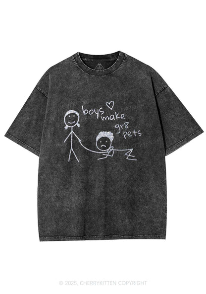 Glitter Boys Make Gr8 Pets Y2K Shirts Washed Tee Cherrykitten