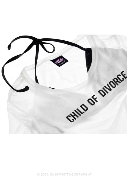 Child Of Divorce Y2K Sheer Crop Tee Cherrykitten