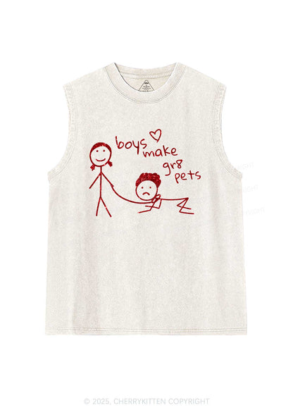 Glitter Boys Make Gr8 Pets Y2K Washed Muscle Tank Cherrykitten