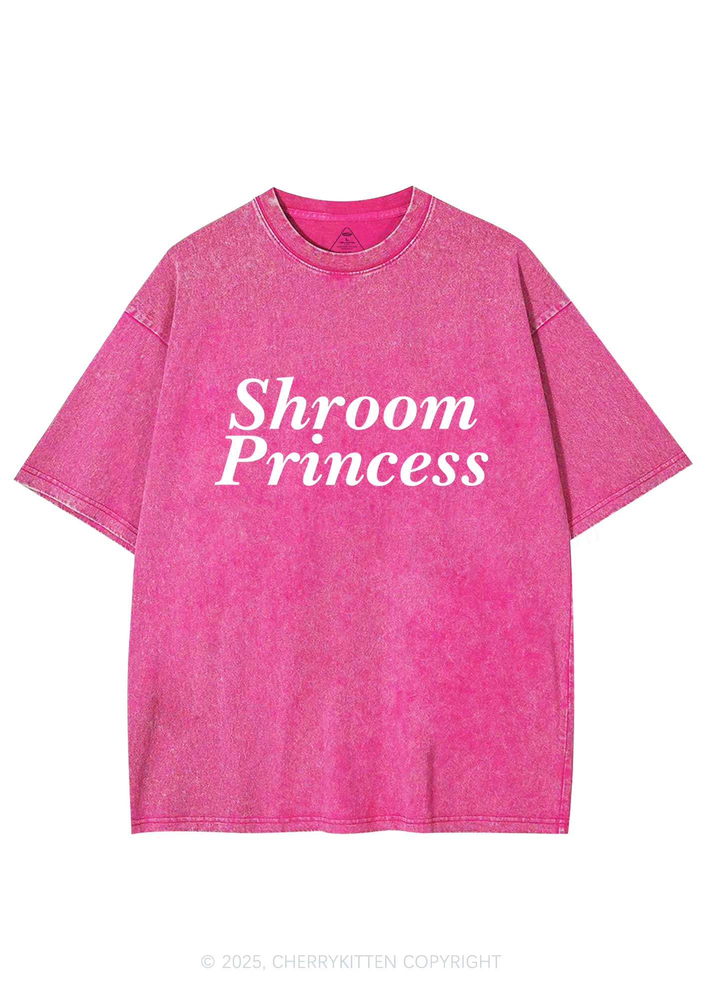 Shroom Princess Y2K Shirts Washed Tee Cherrykitten