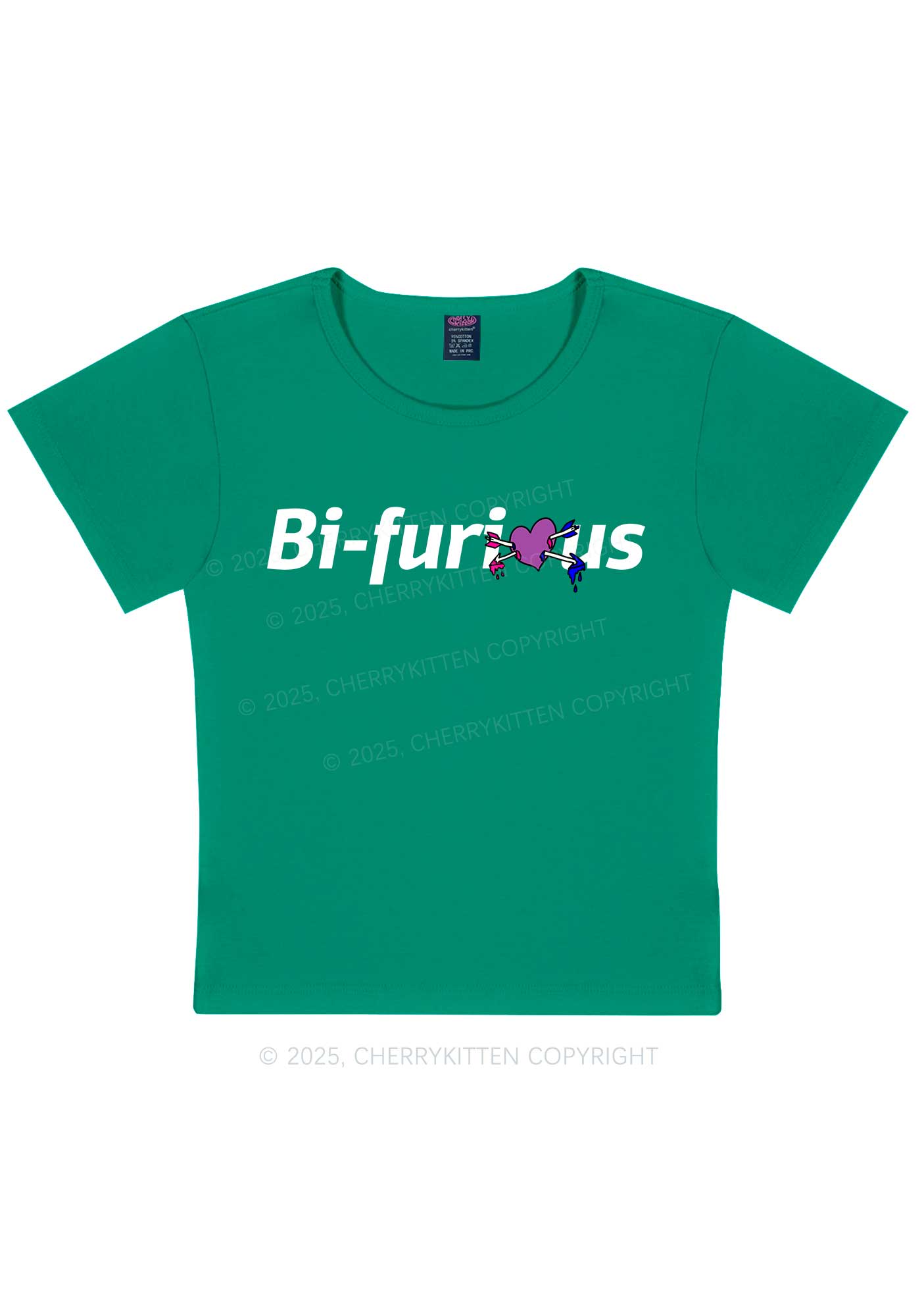 Bifurious Pride Y2K Baby Tee Cherrykitten