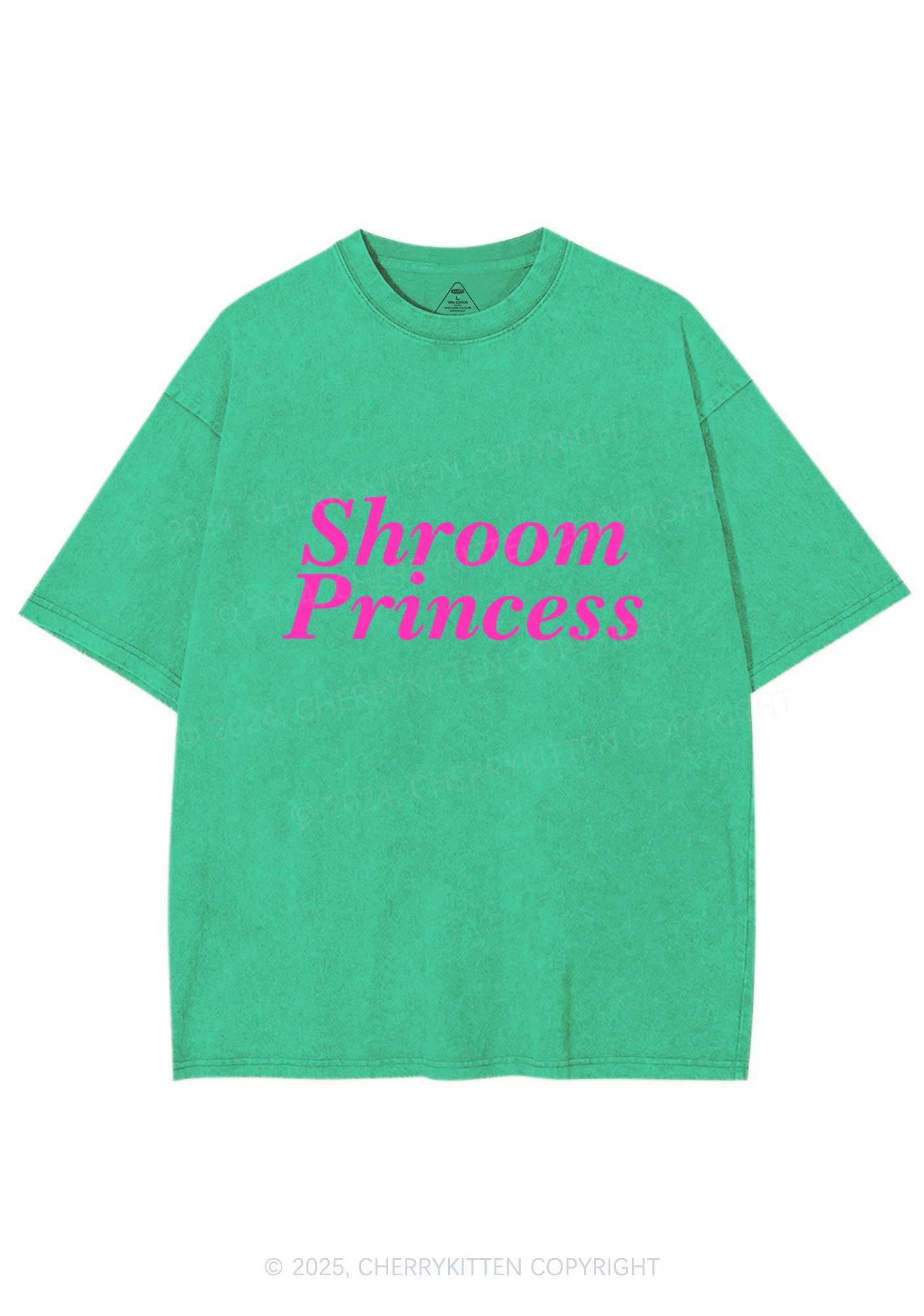 Shroom Princess Y2K Shirts Washed Tee Cherrykitten
