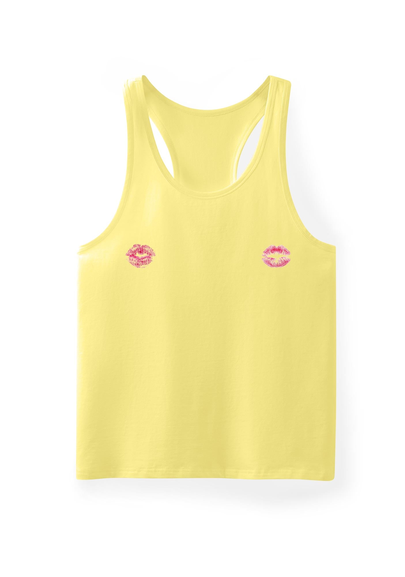 Pink Lips Y2K Men Racerback Tank Top Cherrykitten