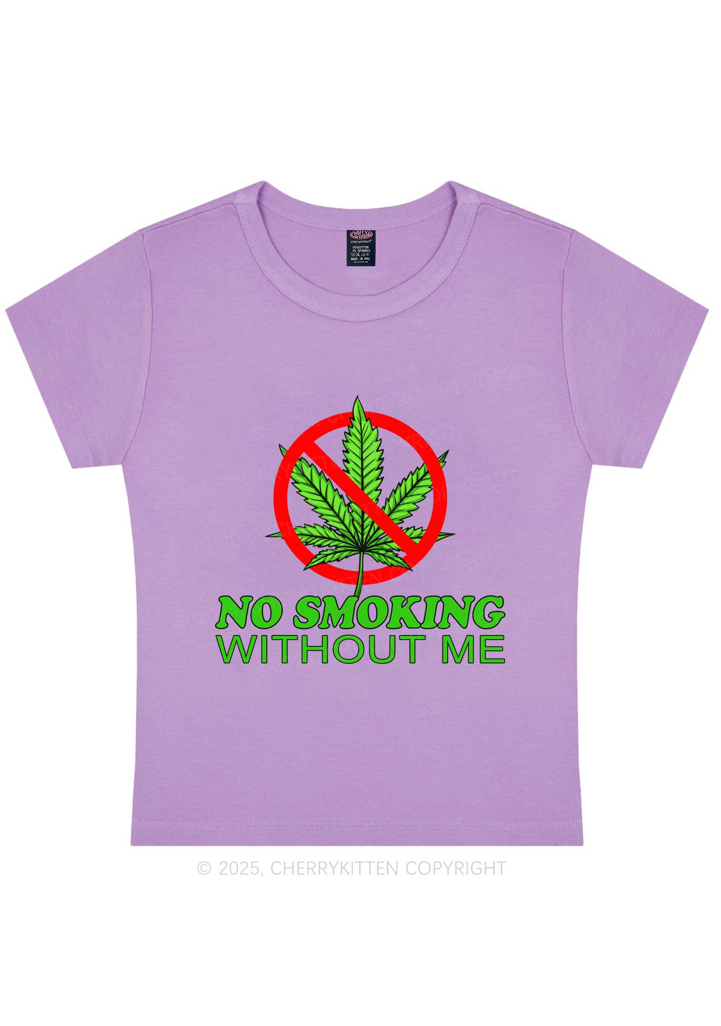 No Smoking Without Me Y2K Baby Tee Cherrykitten
