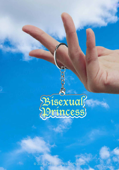 Bisexual Princess Pride 1Pc Y2K Keychain Cherrykitten