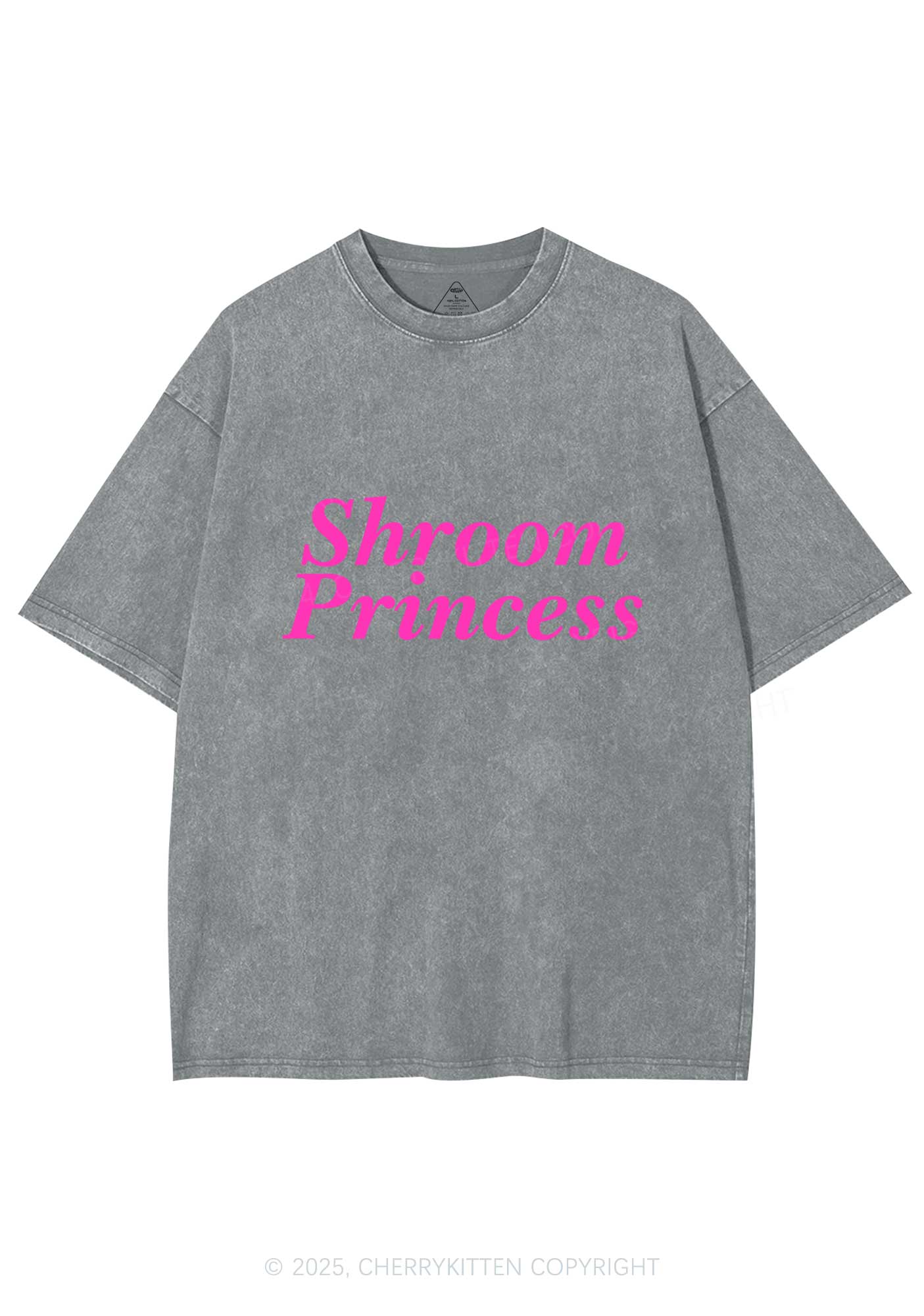 Shroom Princess Y2K Shirts Washed Tee Cherrykitten