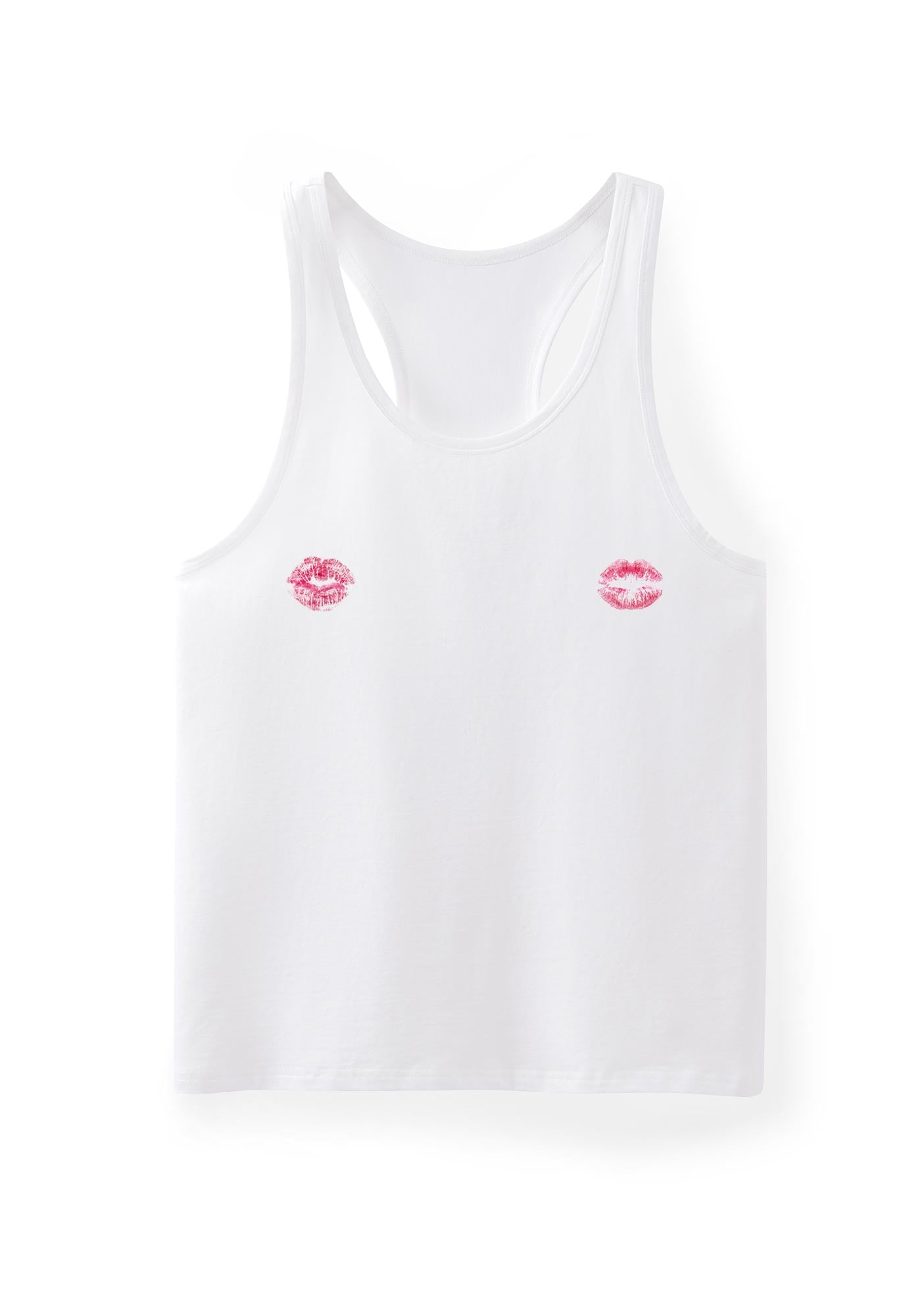 Pink Lips Y2K Men Racerback Tank Top Cherrykitten