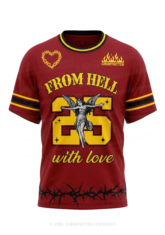From Hell With Love Y2K Football Jersey Shirts Cherrykitten