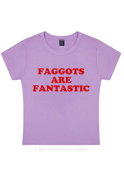 Faggots Are Fantastic Pride Y2K Baby Tee Cherrykitten
