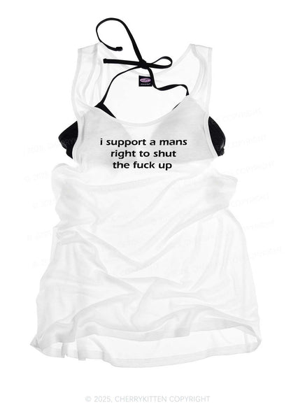 I Support A Mans Right  Y2K Sheer Boyfriend Tank Cherrykitten