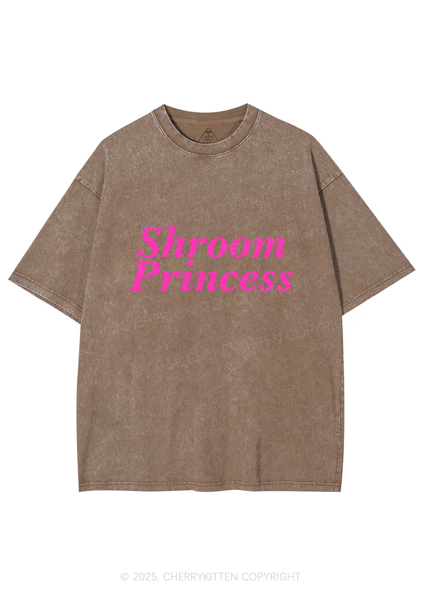 Shroom Princess Y2K Shirts Washed Tee Cherrykitten