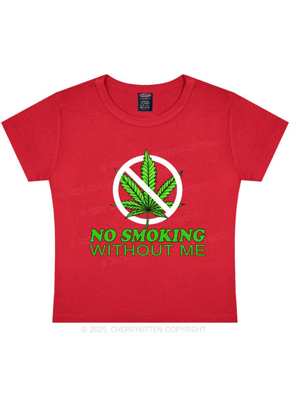 No Smoking Without Me Y2K Baby Tee Cherrykitten