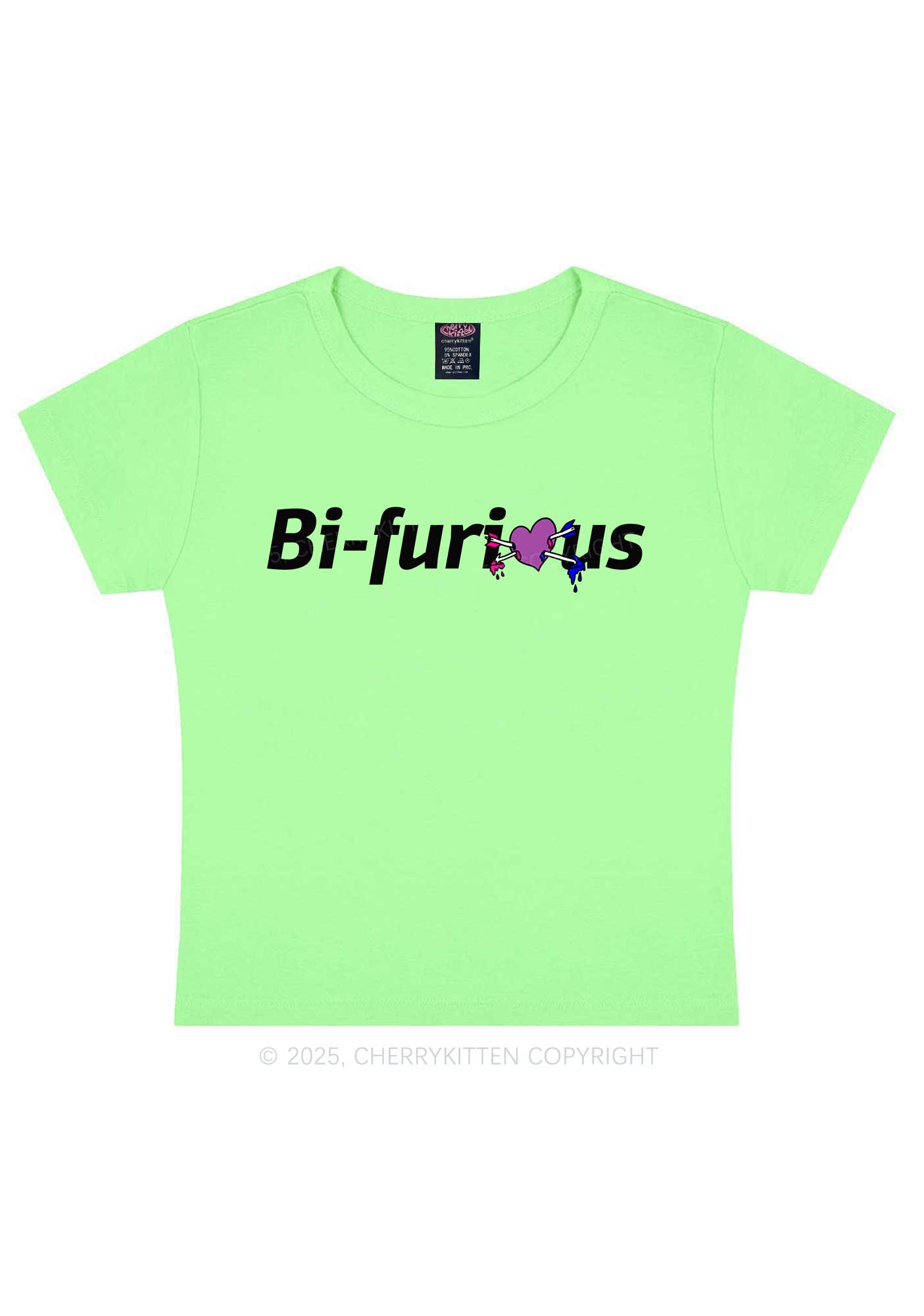 Bifurious Pride Y2K Baby Tee Cherrykitten