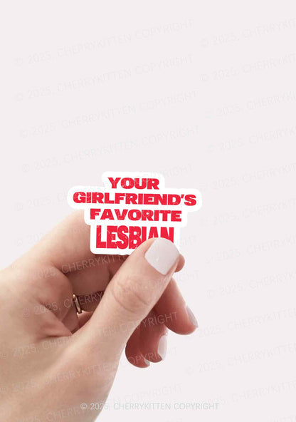 Your GF Favorite Lesbian Pride 1Pc Y2K Sticker Cherrykitten