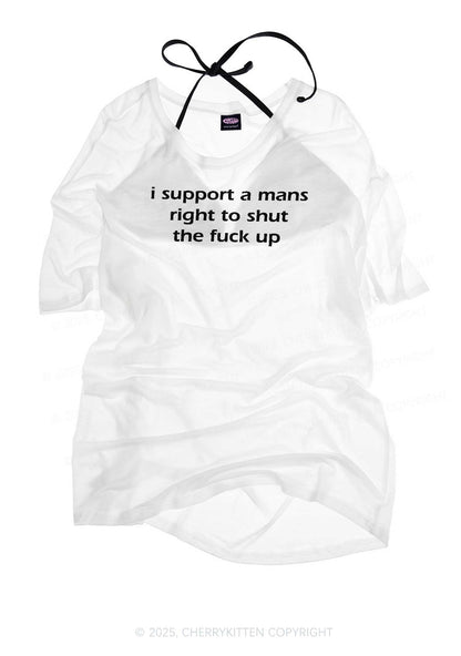 I Support A Mans Right  Y2K Sheer Boyfriend Tee Cherrykitten